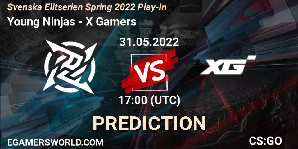 Prognoza Young Ninjas - X Gamers. 31.05.2022 at 17:00, Counter-Strike (CS2), Svenska Elitserien Spring 2022 Play-In