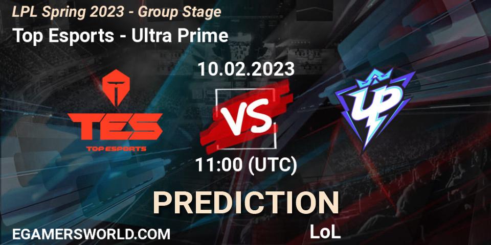 Prognoza Top Esports - Ultra Prime. 10.02.23, LoL, LPL Spring 2023 - Group Stage
