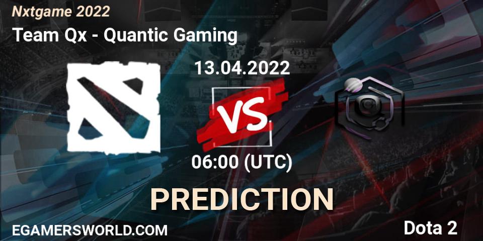 Prognoza Team Qx - Quantic Gaming. 19.04.2022 at 07:00, Dota 2, Nxtgame 2022