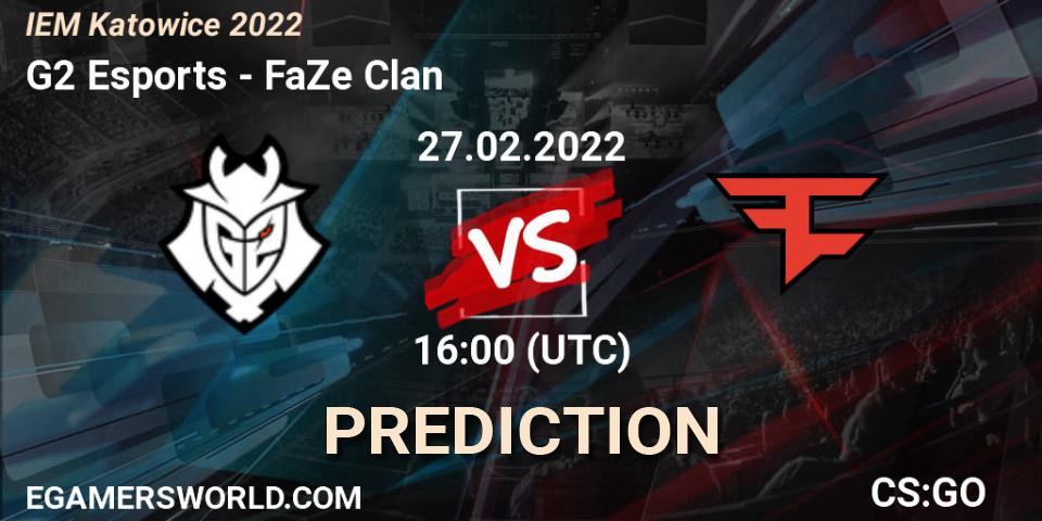 Prognoza G2 Esports - FaZe Clan. 27.02.2022 at 16:00, Counter-Strike (CS2), IEM Katowice 2022