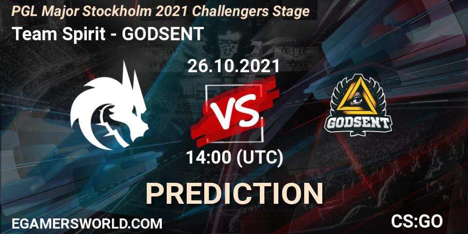 Prognoza Team Spirit - GODSENT. 26.10.2021 at 14:15, Counter-Strike (CS2), PGL Major Stockholm 2021 Challengers Stage