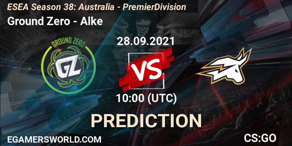 Prognoza Ground Zero - Alke. 28.09.2021 at 10:00, Counter-Strike (CS2), ESEA Season 38: Australia - Premier Division