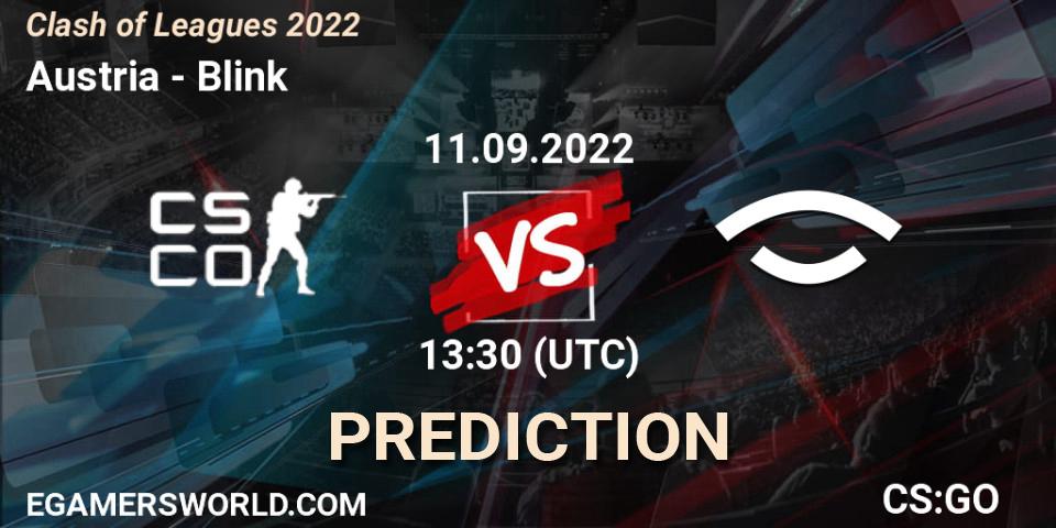 Prognoza Austria - Blink. 11.09.2022 at 13:30, Counter-Strike (CS2), Clash of Leagues 2022