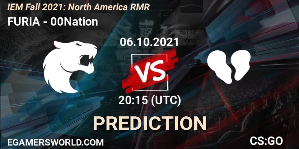 Prognoza FURIA - 00Nation. 06.10.2021 at 20:30, Counter-Strike (CS2), IEM Fall 2021: North America RMR