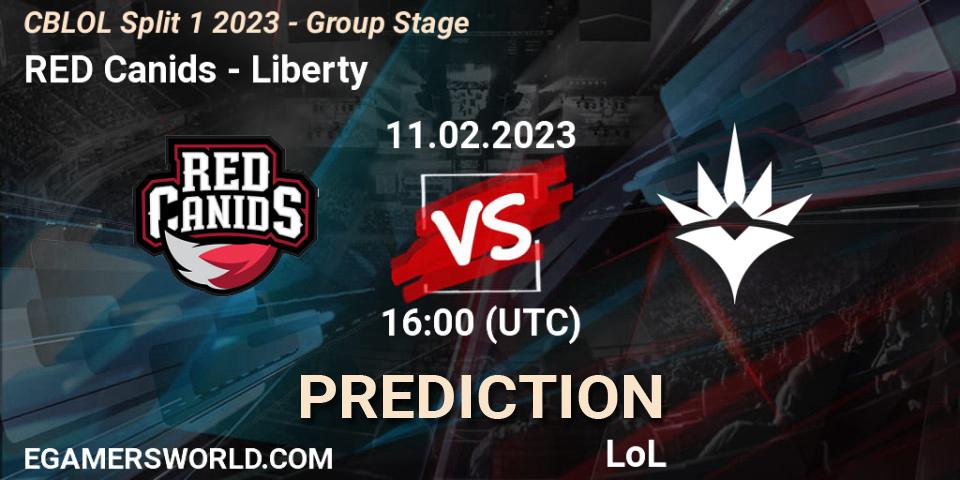 Prognoza RED Canids - Liberty. 11.02.2023 at 16:00, LoL, CBLOL Split 1 2023 - Group Stage
