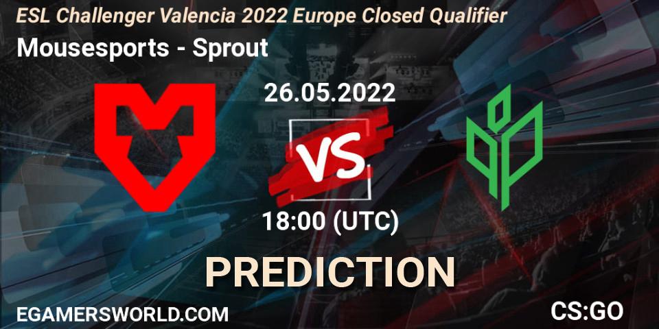 Prognoza Mousesports - Sprout. 26.05.2022 at 18:00, Counter-Strike (CS2), ESL Challenger Valencia 2022 Europe Closed Qualifier