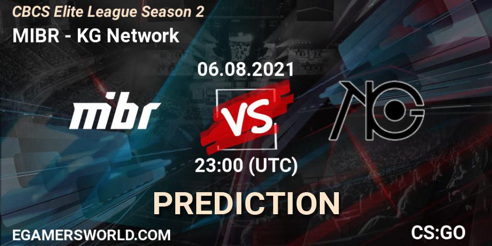 Prognoza MIBR - KG Network. 06.08.2021 at 22:35, Counter-Strike (CS2), CBCS Elite League Season 2