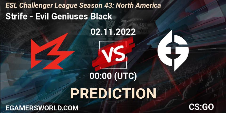 Prognoza Strife - Evil Geniuses Black. 06.12.22, CS2 (CS:GO), ESL Challenger League Season 43: North America