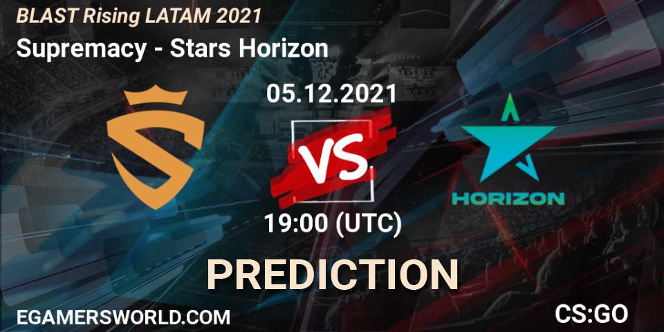 Prognoza Supremacy - Stars Horizon. 05.12.2021 at 19:05, Counter-Strike (CS2), BLAST Rising LATAM 2021