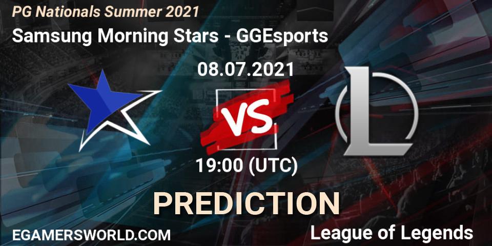 Prognoza Samsung Morning Stars - GGEsports. 08.07.2021 at 19:00, LoL, PG Nationals Summer 2021