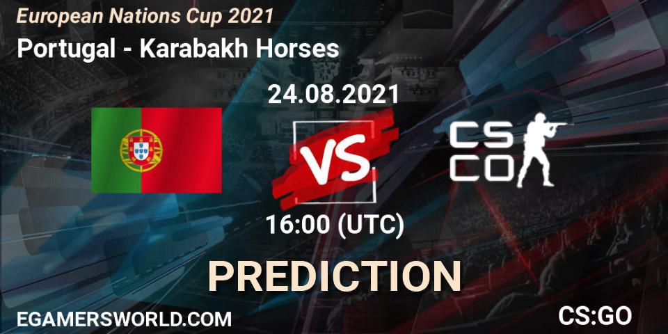 Prognoza Portugal - Karabakh Horses. 24.08.2021 at 18:45, Counter-Strike (CS2), European Nations Cup 2021