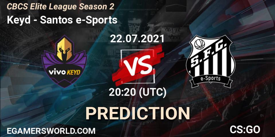 Prognoza Keyd - Santos e-Sports. 22.07.2021 at 20:20, Counter-Strike (CS2), CBCS Elite League Season 2