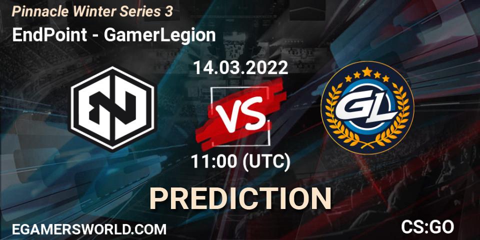 Prognoza EndPoint - GamerLegion. 14.03.2022 at 11:00, Counter-Strike (CS2), Pinnacle Winter Series 3