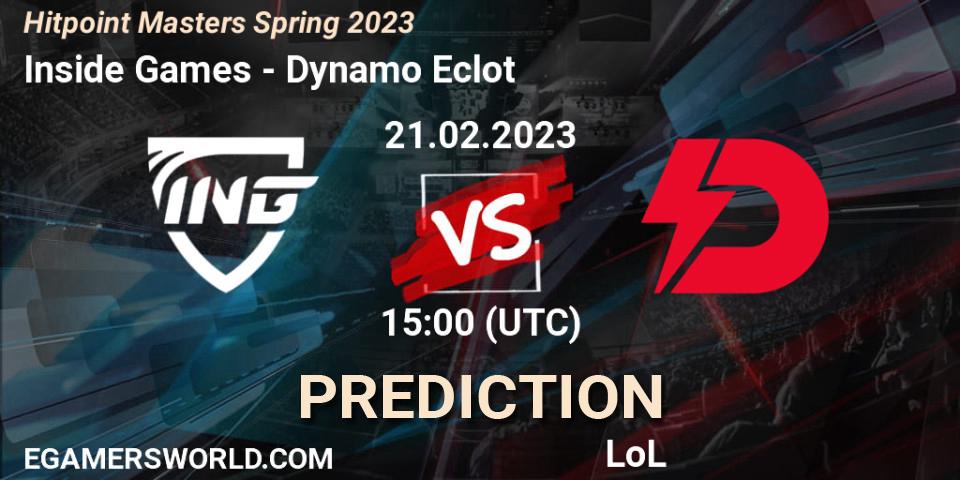 Prognoza Inside Games - Dynamo Eclot. 21.02.23, LoL, Hitpoint Masters Spring 2023