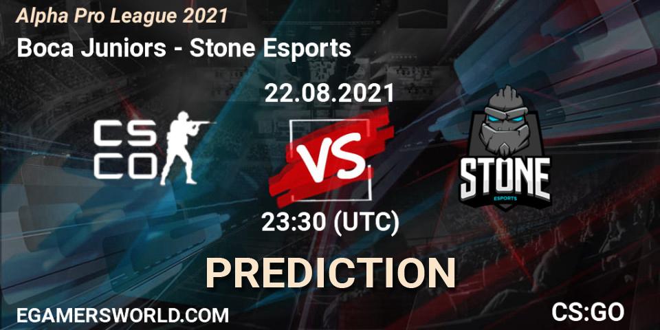 Prognoza Boca Juniors - Stone Esports. 24.08.2021 at 19:00, Counter-Strike (CS2), Alpha Pro League 2021