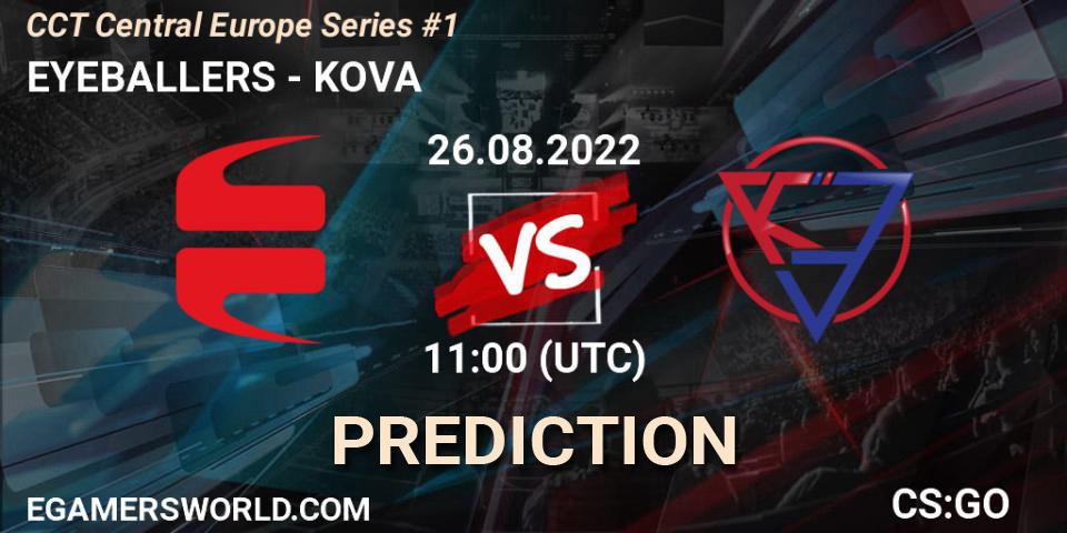 Prognoza EYEBALLERS - KOVA. 26.08.2022 at 11:00, Counter-Strike (CS2), CCT Central Europe Series #1