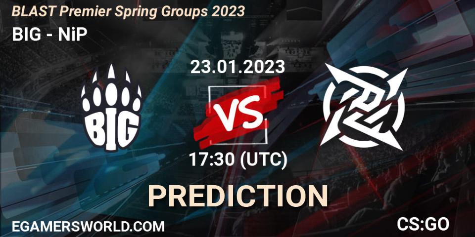 Prognoza BIG - NiP. 23.01.2023 at 17:20, Counter-Strike (CS2), BLAST Premier Spring Groups 2023