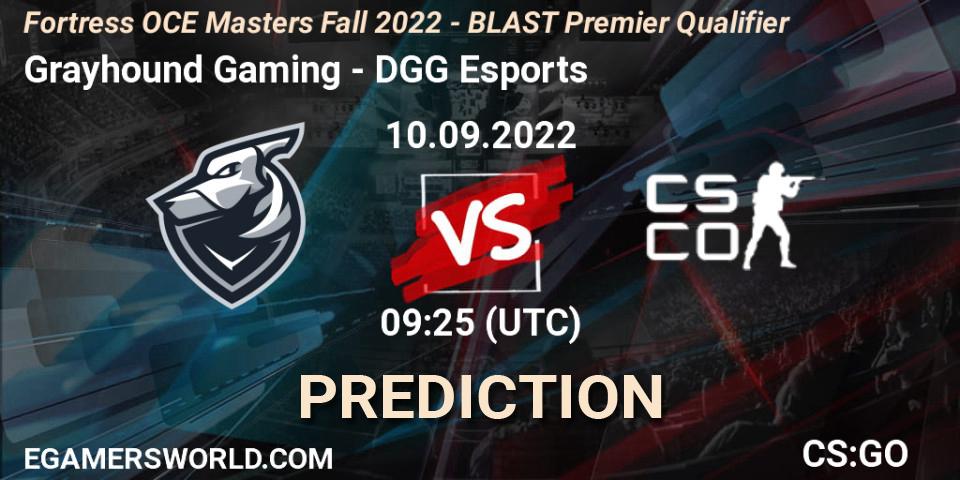 Prognoza Grayhound Gaming - DGG Esports. 10.09.2022 at 09:55, Counter-Strike (CS2), Fortress OCE Masters Fall 2022 - BLAST Premier Qualifier