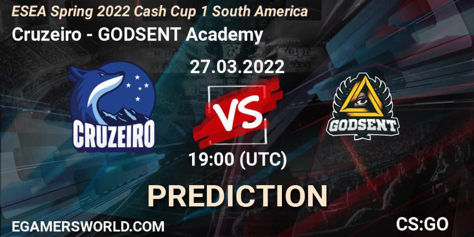 Prognoza Cruzeiro - GODSENT Academy. 27.03.2022 at 19:00, Counter-Strike (CS2), ESEA Spring 2022 Cash Cup 1 South America