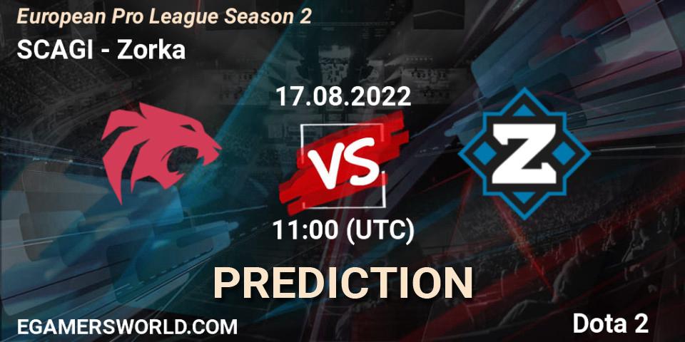 Prognoza SCAGI - Zorka. 17.08.2022 at 11:11, Dota 2, European Pro League Season 2