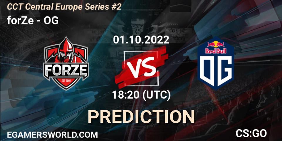 Prognoza forZe - OG. 01.10.2022 at 18:20, Counter-Strike (CS2), CCT Central Europe Series #2