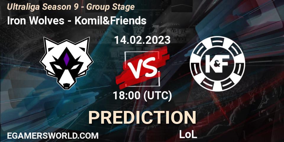 Prognoza Iron Wolves - Komil&Friends. 14.02.23, LoL, Ultraliga Season 9 - Group Stage