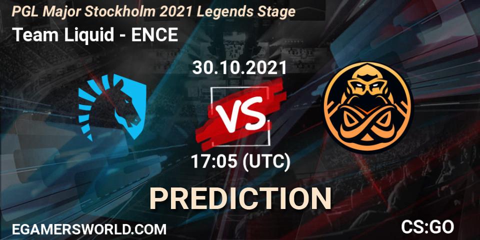 Prognoza Team Liquid - ENCE. 30.10.21, CS2 (CS:GO), PGL Major Stockholm 2021 Legends Stage