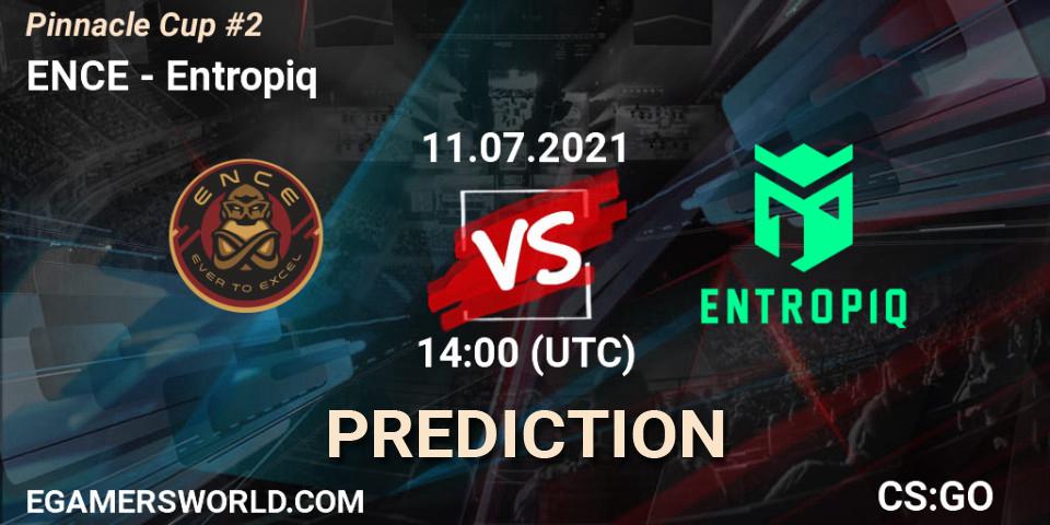 Prognoza ENCE - Entropiq. 11.07.2021 at 14:00, Counter-Strike (CS2), Pinnacle Cup #2