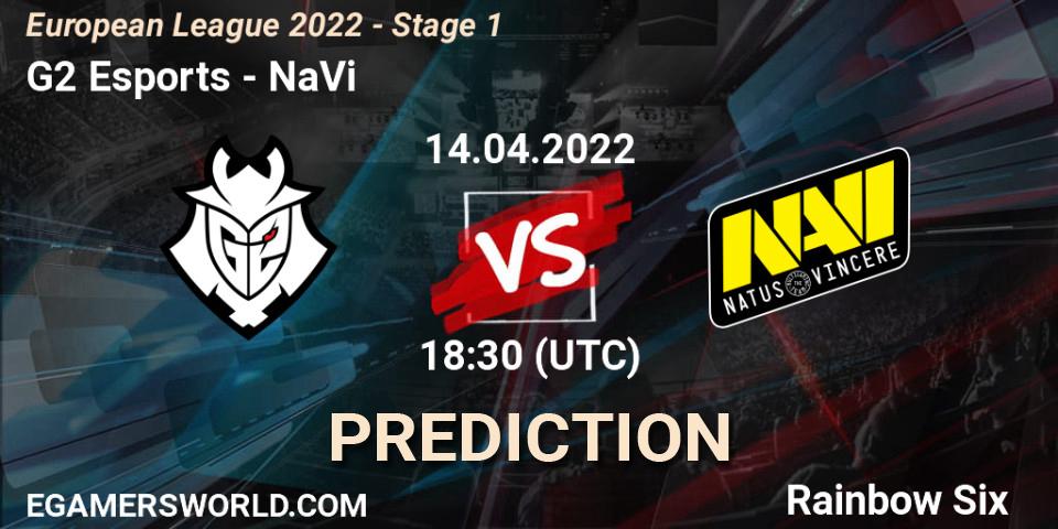 Prognoza G2 Esports - NaVi. 14.04.2022 at 21:00, Rainbow Six, European League 2022 - Stage 1