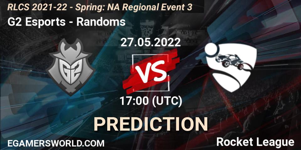 Prognoza G2 Esports - Randoms. 27.05.2022 at 17:00, Rocket League, RLCS 2021-22 - Spring: NA Regional Event 3