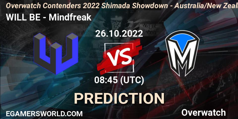 Prognoza WILL BE - Mindfreak. 26.10.2022 at 08:45, Overwatch, Overwatch Contenders 2022 Shimada Showdown - Australia/New Zealand - October