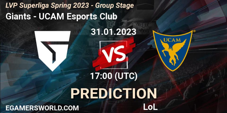 Prognoza Giants - UCAM Esports Club. 31.01.23, LoL, LVP Superliga Spring 2023 - Group Stage