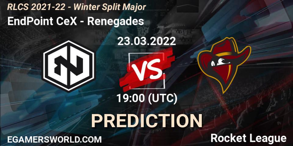Prognoza EndPoint CeX - Renegades. 23.03.2022 at 19:00, Rocket League, RLCS 2021-22 - Winter Split Major