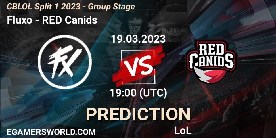 Prognoza Fluxo - RED Canids. 19.03.2023 at 19:00, LoL, CBLOL Split 1 2023 - Group Stage