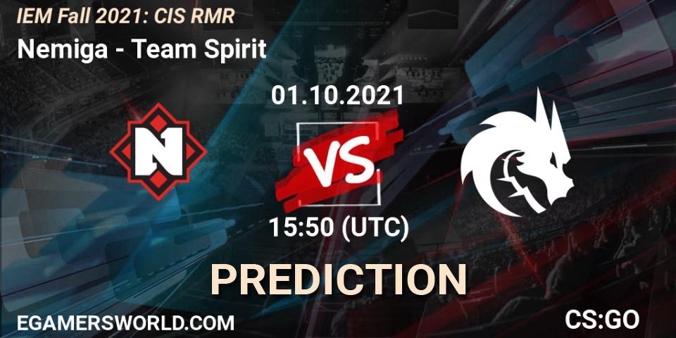 Prognoza Nemiga - Team Spirit. 01.10.2021 at 15:50, Counter-Strike (CS2), IEM Fall 2021: CIS RMR