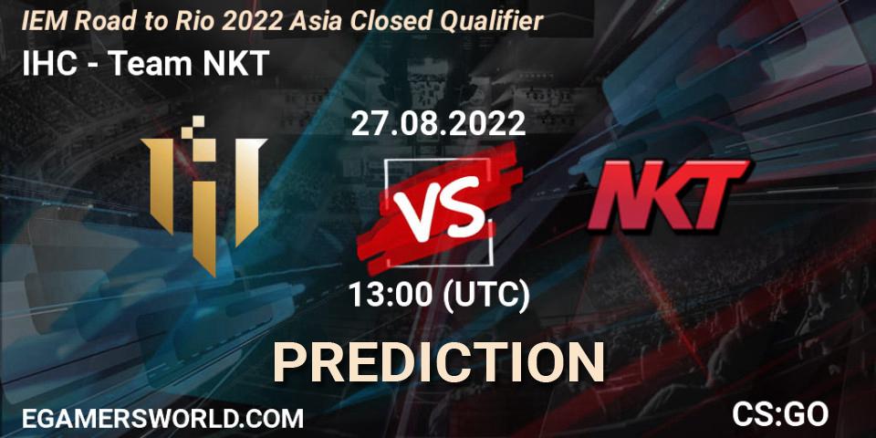 Prognoza IHC - Team NKT. 27.08.2022 at 13:00, Counter-Strike (CS2), IEM Road to Rio 2022 Asia Closed Qualifier