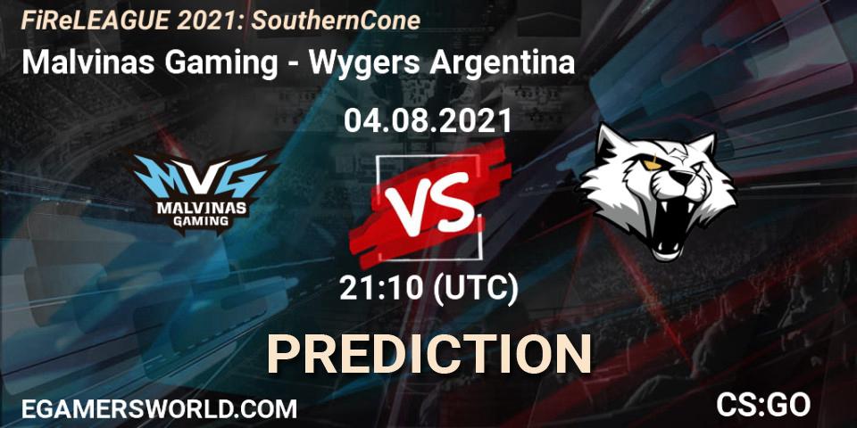 Prognoza Malvinas Gaming - Wygers Argentina. 04.08.2021 at 21:10, Counter-Strike (CS2), FiReLEAGUE 2021: Southern Cone