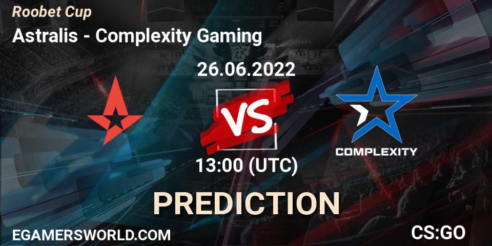 Prognoza Astralis - Complexity Gaming. 26.06.2022 at 13:00, Counter-Strike (CS2), Roobet Cup