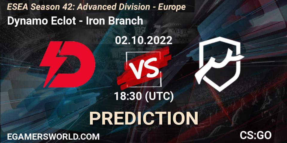Prognoza Dynamo Eclot - Iron Branch. 02.10.2022 at 16:10, Counter-Strike (CS2), ESEA Season 42: Advanced Division - Europe