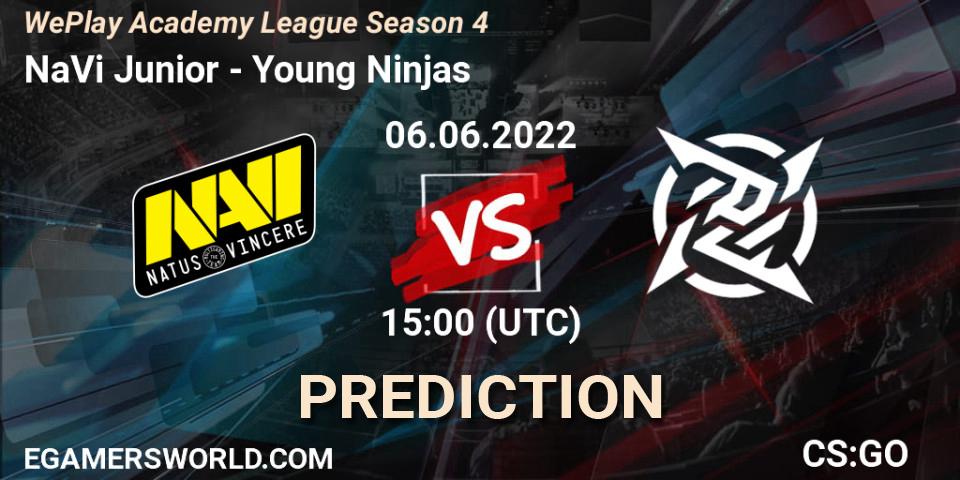 Prognoza NaVi Junior - Young Ninjas. 06.06.2022 at 18:20, Counter-Strike (CS2), WePlay Academy League Season 4