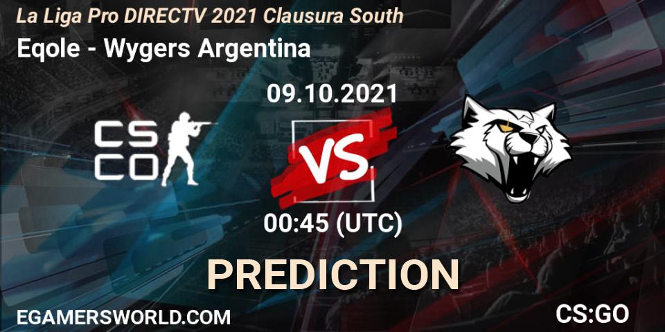 Prognoza Eqole - Wygers Argentina. 09.10.2021 at 00:20, Counter-Strike (CS2), La Liga Season 4: Sur Pro Division - Clausura