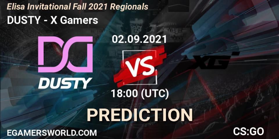 Prognoza DUSTY - X Gamers. 02.09.2021 at 18:10, Counter-Strike (CS2), Elisa Invitational Fall 2021 Regionals
