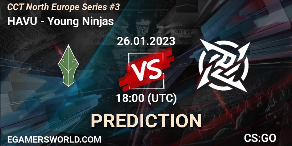 Prognoza HAVU - Young Ninjas. 26.01.2023 at 18:00, Counter-Strike (CS2), CCT North Europe Series #3