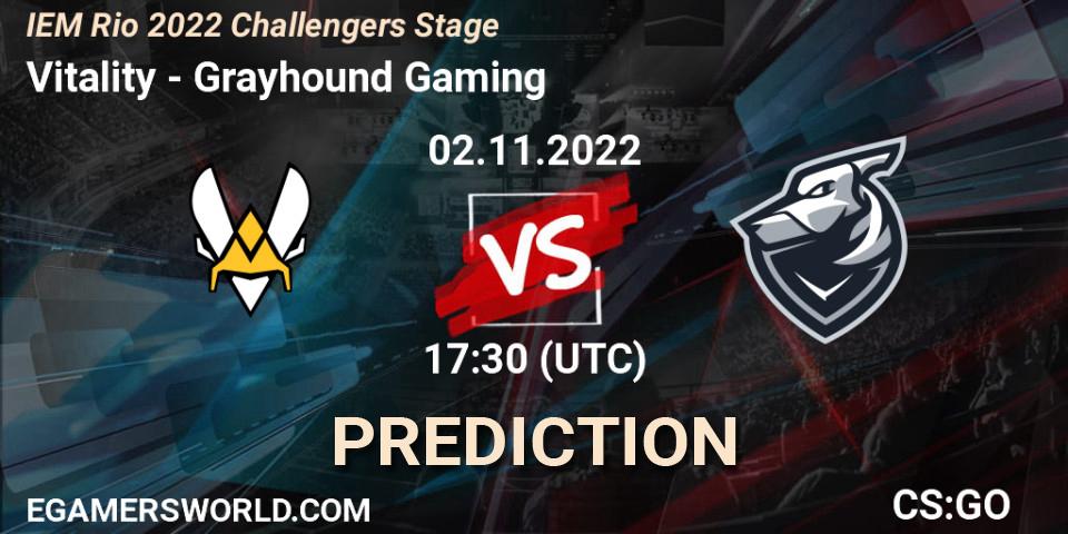 Prognoza Vitality - Grayhound Gaming. 02.11.2022 at 17:30, Counter-Strike (CS2), IEM Rio 2022 Challengers Stage
