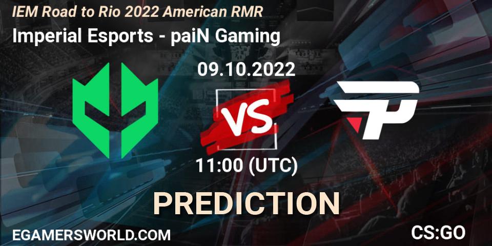 Prognoza Imperial Esports - paiN Gaming. 09.10.2022 at 11:00, Counter-Strike (CS2), IEM Road to Rio 2022 American RMR