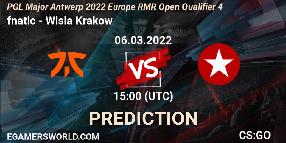 Prognoza fnatic - Wisla Krakow. 06.03.2022 at 15:05, Counter-Strike (CS2), PGL Major Antwerp 2022 Europe RMR Open Qualifier 4
