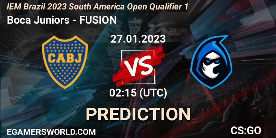 Prognoza Boca Juniors - FUSION. 27.01.23, CS2 (CS:GO), IEM Brazil Rio 2023 South America Open Qualifier 1