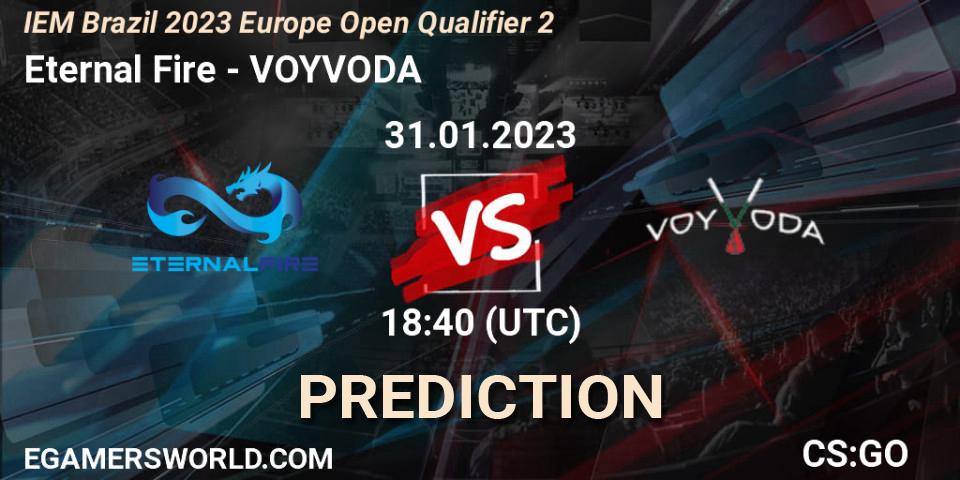 Prognoza Eternal Fire - VOYVODA. 31.01.2023 at 19:00, Counter-Strike (CS2), IEM Brazil Rio 2023 Europe Open Qualifier 2