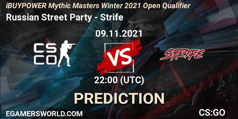 Prognoza Russian Street Party - Strife. 09.11.2021 at 22:00, Counter-Strike (CS2), iBUYPOWER Mythic Masters Winter 2021 Open Qualifier