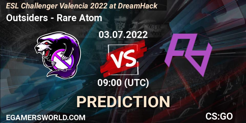 Prognoza Outsiders - Rare Atom. 03.07.2022 at 09:00, Counter-Strike (CS2), ESL Challenger Valencia 2022 at DreamHack